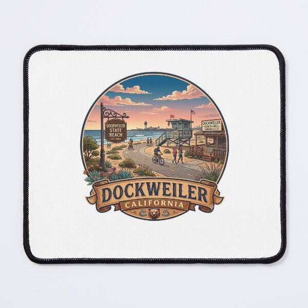 Item preview, Dockweiler State Beach California Vintage Travel Emblem designed and sold by LittleArij.