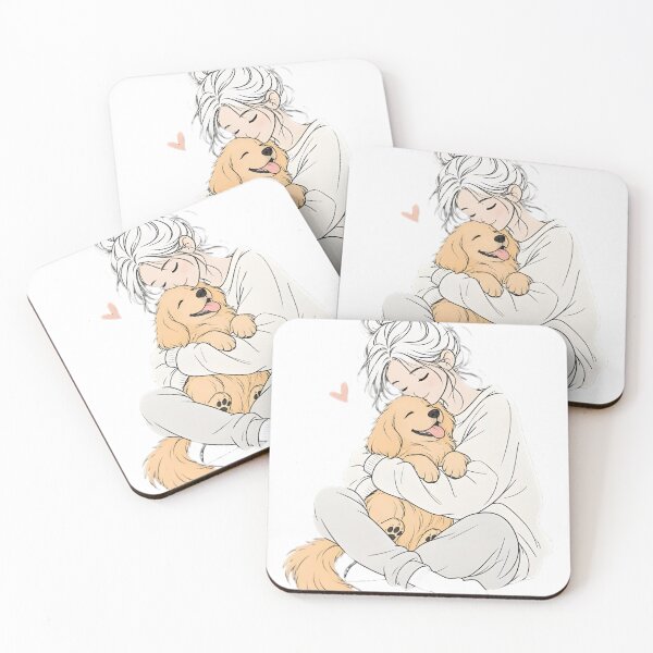 Item preview,  Golden Retriever Love | Line Art designed and sold by Petsthetic.