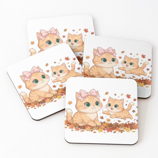 Item preview, Cute Fall Cats Playing Leaves Autumn Cozy Mama Baby designed and sold by Moody Vibes Studio.