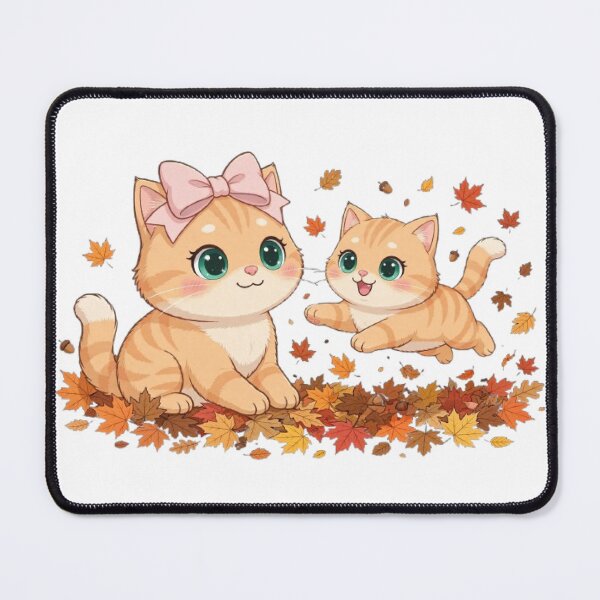 Item preview, Cute Fall Cats Playing Leaves Autumn Cozy Mama Baby designed and sold by Moody Vibes Studio.