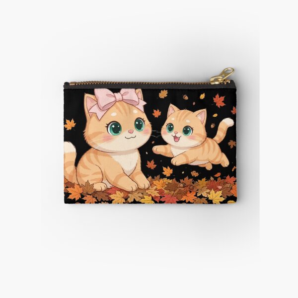 Item preview, Cute Fall Cats Playing Leaves Autumn Cozy Mama Baby designed and sold by Moody Vibes Studio.