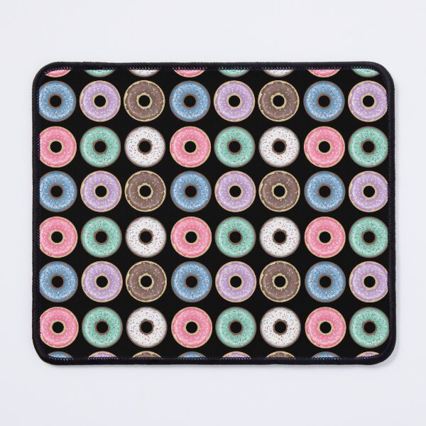 Item preview, Cute Donut Pattern (on Black) designed and sold by PawsitiveMum3.