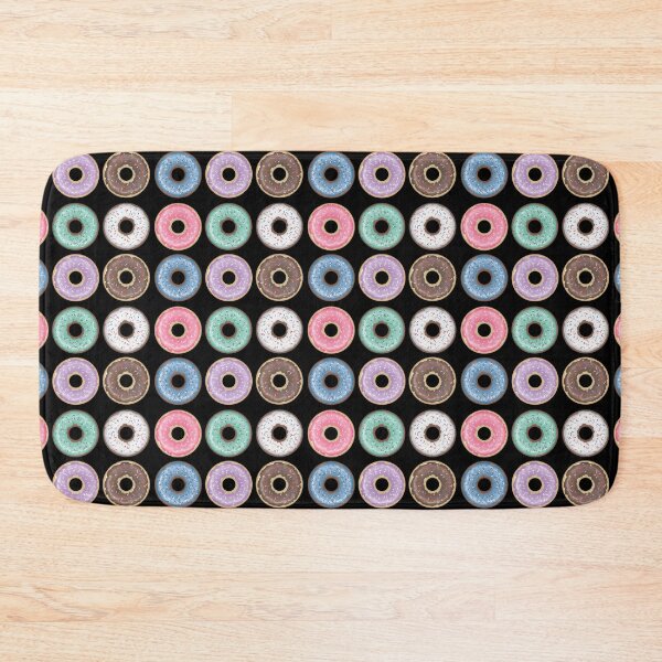 Item preview, Cute Donut Pattern (on Black) designed and sold by PawsitiveMum3.