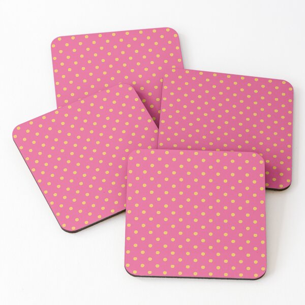 Item preview, Pink and Gold Polka Dots | Yellow Spots on Pink Pattern | Preppy Pink and Mustard Yellow Dots | Retro Polka Dot Seamless Pattern | Vibrant Magenta and Gold Dots Design designed and sold by VivaFy.