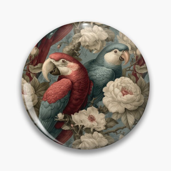 Artikelvorschau, Vintage Botanic Jungle Parrots von Moose Disco entworfen und verkauft von MooseDisco.
