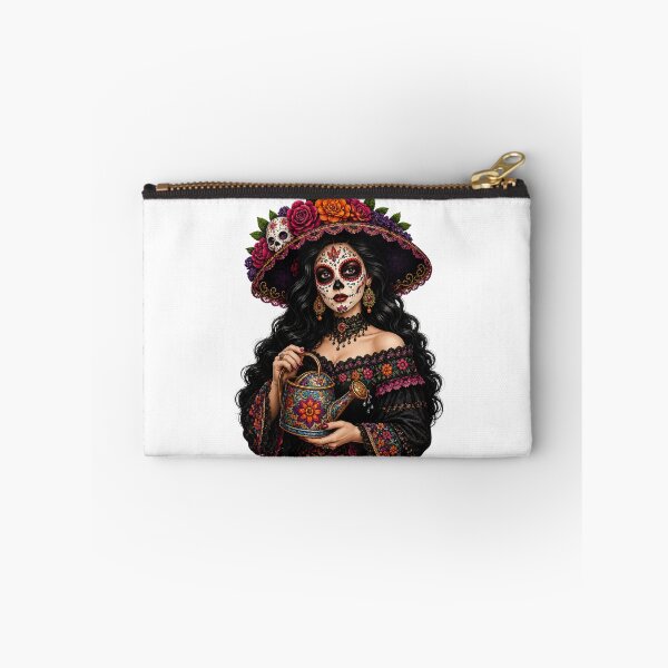 Item preview, Cátrina Plant Mom – Día de los Muertos Houseplant Lover Art designed and sold by CottageGardenCo.