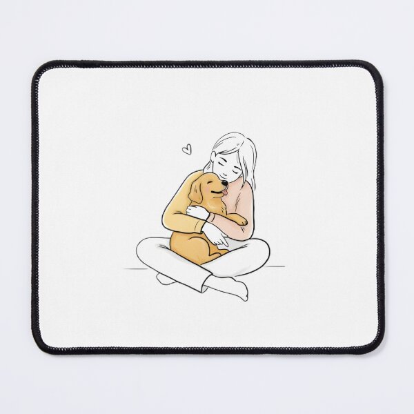 Item preview, Golden Retriever Love | Cozy Dog Cuddle Line Art designed and sold by Petsthetic.