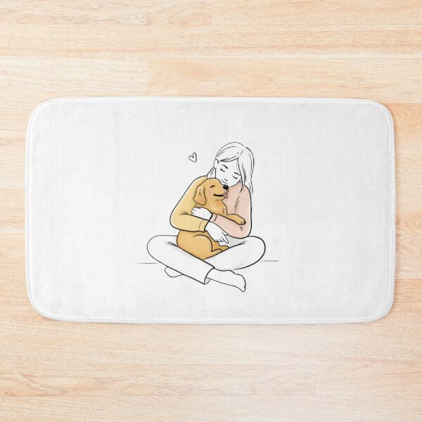 Item preview, Golden Retriever Love | Cozy Dog Cuddle Line Art designed and sold by Petsthetic.