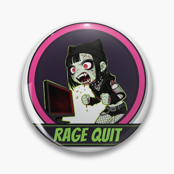 Item preview, Rage Quit Gamer Girl Funny Gothic designed and sold by schnurrzz.