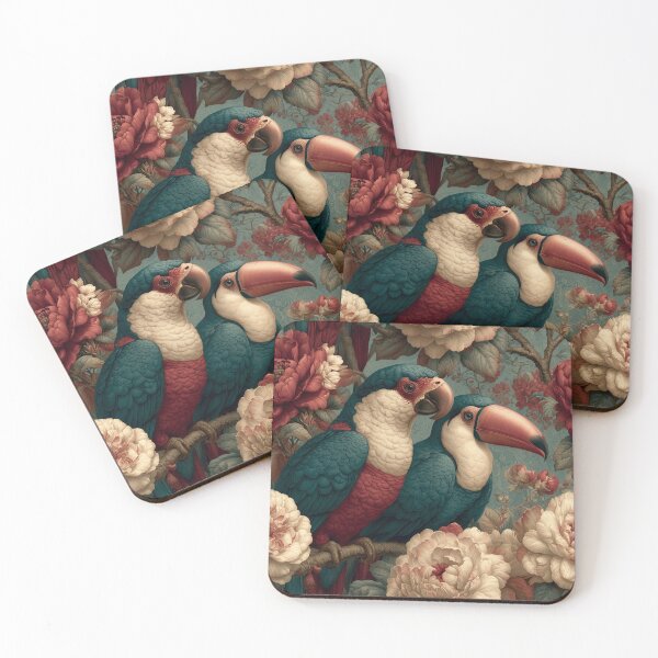 Item preview, Vintage Toucan Parrot Botanical Tropical Birds By Moose Disco designed and sold by MooseDisco.
