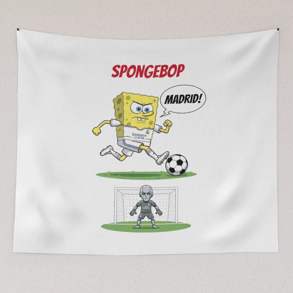 Item preview, Funny Spongebob Real Madrid Football Player Mashup Art designed and sold by annaarthk.
