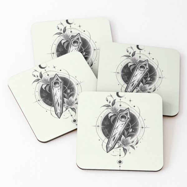 Item preview, Eclipse Bloom Floral Moon Crystal Art designed and sold by StoneOak.