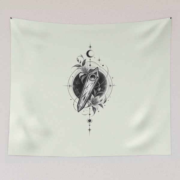 Item preview, Eclipse Bloom Floral Moon Crystal Art designed and sold by StoneOak.