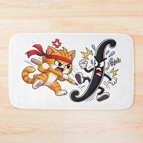 Item preview, Angry Cat Fighting Calculus Integral Math Humor designed and sold by RaulWeirdAndFun.