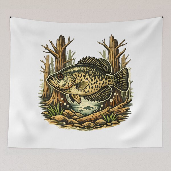 Item preview, Black mojarra among flooded trees designed and sold by Daily Quirk.