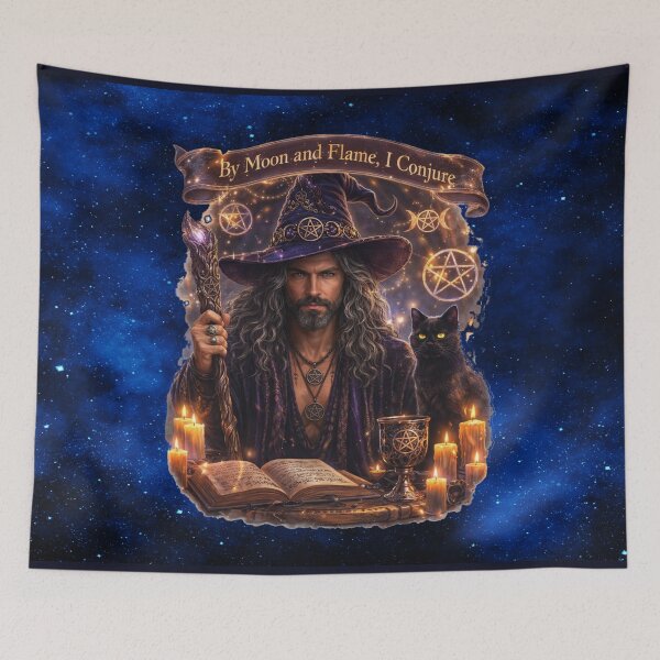 Item preview, By Moon and Flame, I Conjure — The Mystical Male Witch designed and sold by MysticOzzy.