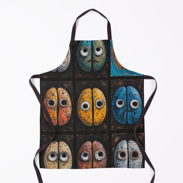 Item preview, Nine portraits of abstract brains with human eyes designed and sold by Mianku | Für das Leben.