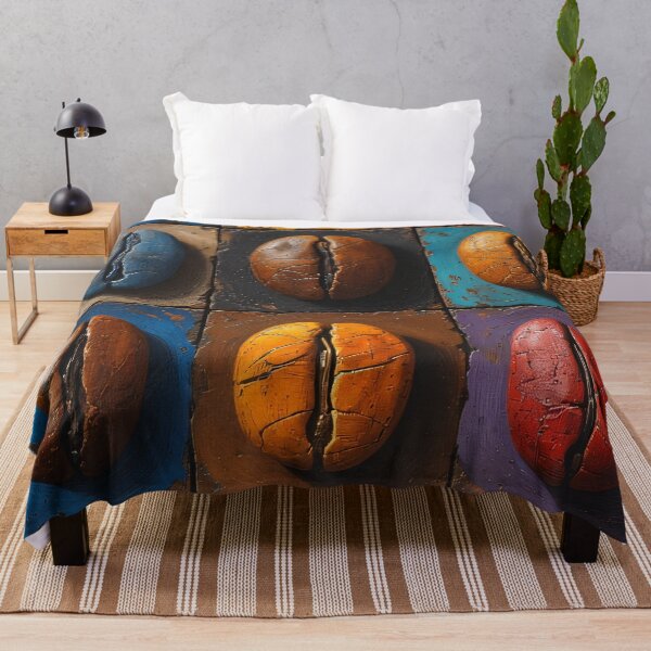 Item preview, Colorful coffee beans on rustic tiles designed and sold by Mianku | Für das Leben.