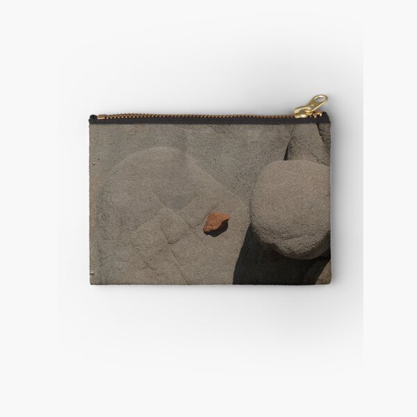 Item preview, Close view of sandy rocks with contrasting burnt orange stone designed and sold by lisavonbiela.