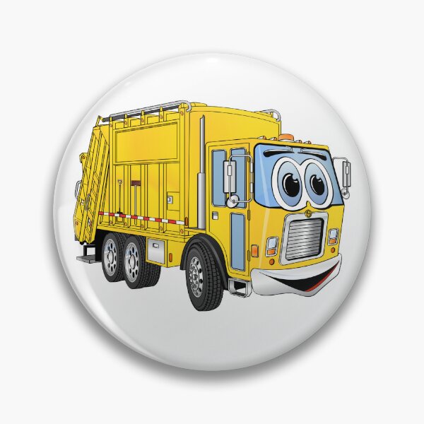 Item preview, Yellow Cartoon Garbage Truck Cartoon designed and sold by Scott Hayes.