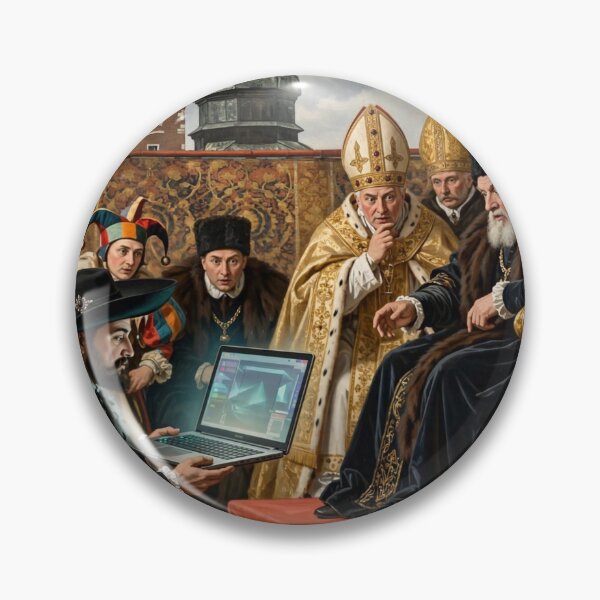 Item preview, Prussian Homage Laptop Tribute - Funny Parody of Jan Matejko Hold Pruski 1525 designed and sold by Surviving Monday Club.