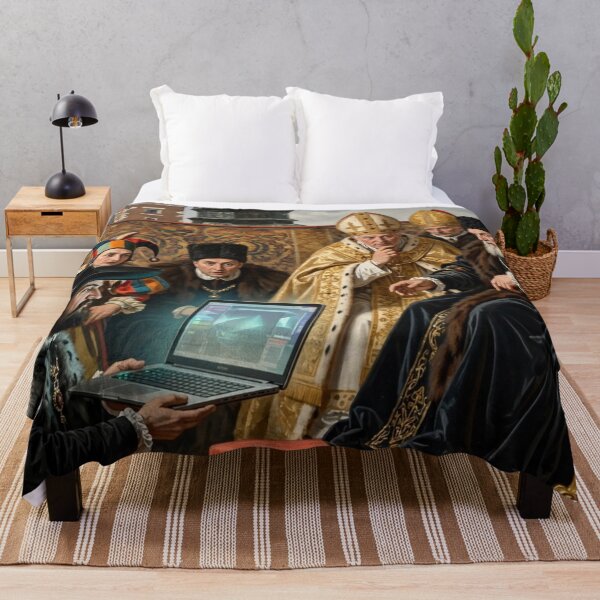 Item preview, Prussian Homage Laptop Tribute - Funny Parody of Jan Matejko Hold Pruski 1525 designed and sold by Surviving Monday Club.