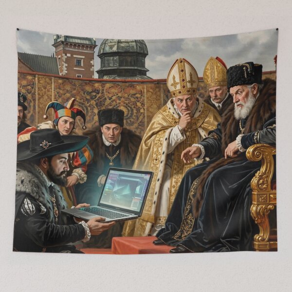 Item preview, Prussian Homage Laptop Tribute - Funny Parody of Jan Matejko Hold Pruski 1525 designed and sold by Surviving Monday Club.