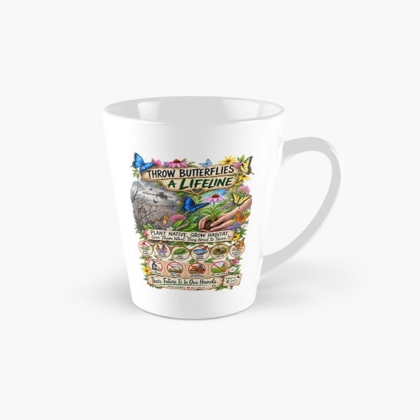 Item preview, Throw Butterflies a Lifeline...Plant Native, Grow Habitat designed and sold by Whiskered Garden Studio.