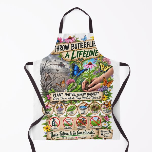 Item preview, Throw Butterflies a Lifeline...Plant Native, Grow Habitat designed and sold by Whiskered Garden Studio.