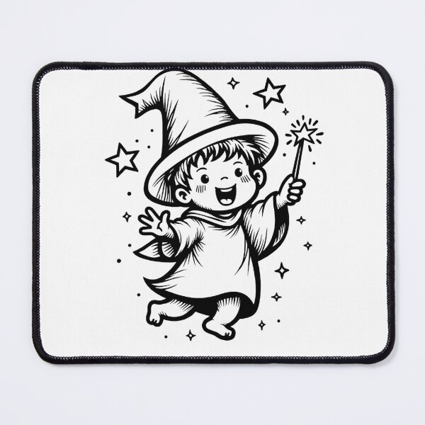 Item preview, Baby Wizard Tattoo Flash Design designed and sold by Qubivibe.