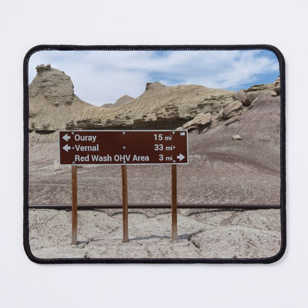 Item preview, Ouray/Vernal sign with formations in the background designed and sold by lisavonbiela.