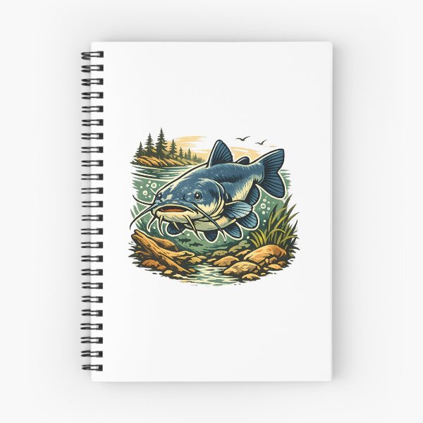 Item preview, Blue catfish in a deep bend of the river. designed and sold by Daily Quirk.