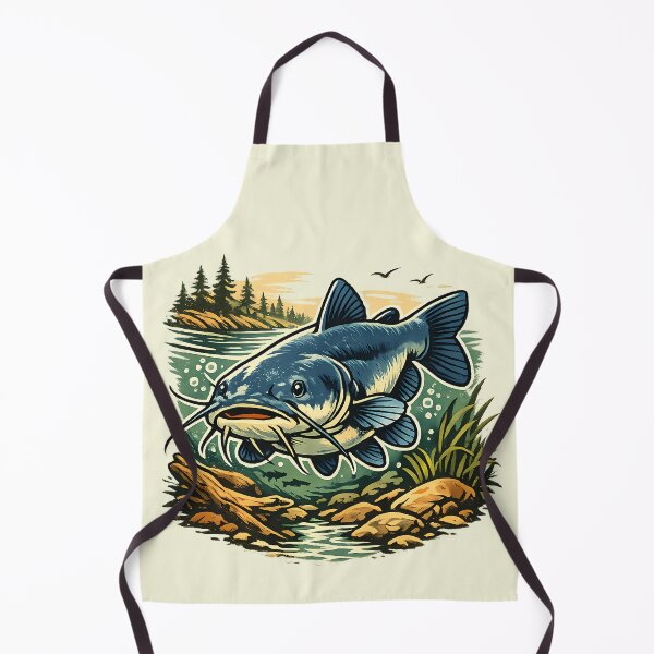 Item preview, Blue catfish in a deep bend of the river. designed and sold by Daily Quirk.