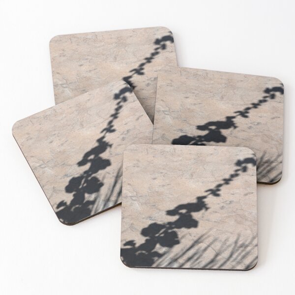 Item preview, Shadow of hollyhock stalk on stone walkway designed and sold by lisavonbiela.