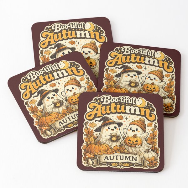 Item preview, Boo-tiful Autumn | Cute Ghost & Maple Leaves designed and sold by mocci10.