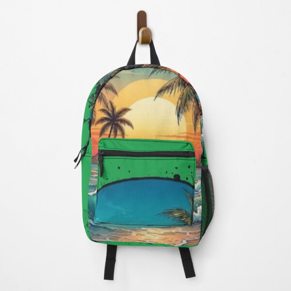 Item preview, Tropical Palm Trees Ocean Sunset Watercolor Art designed and sold by DailySparks.