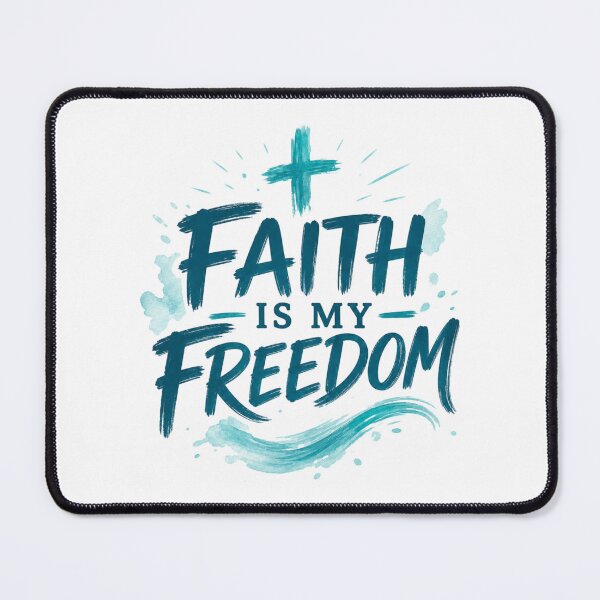 Item preview, Faith Is My Freedom Cross Watercolor Design designed and sold by Rosie's Wildflower Boutique.