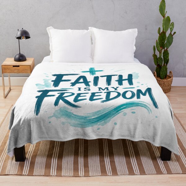 Item preview, Faith Is My Freedom Cross Watercolor Design designed and sold by Rosie's Wildflower Boutique.
