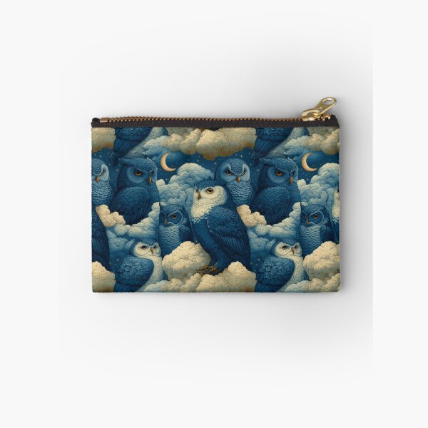Item preview, Vintage Celestial Night Sky Blue Owls By Moose Disco designed and sold by MooseDisco.