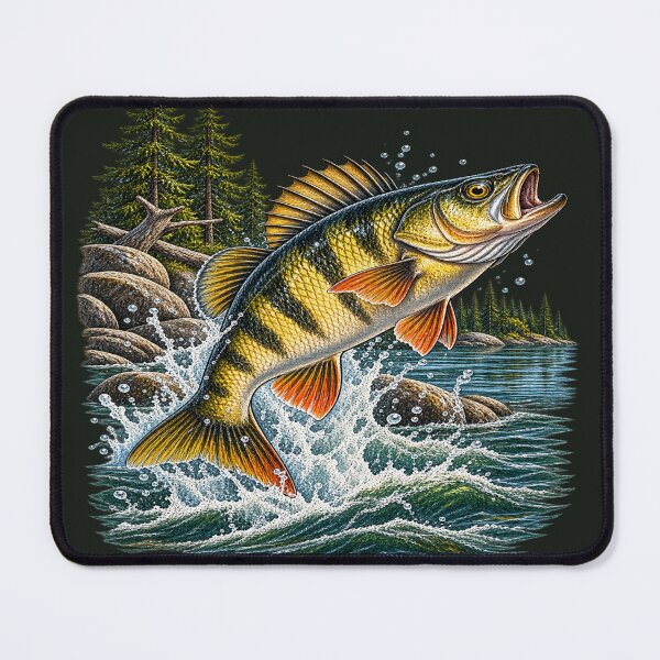 Item preview, Yellow Perch Vintage Fishing Illustration – North American Freshwater Fish designed and sold by Northbound Trail.