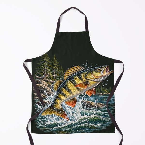 Item preview, Yellow Perch Vintage Fishing Illustration – North American Freshwater Fish designed and sold by Northbound Trail.