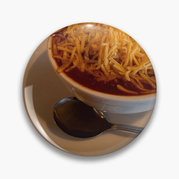 Item preview, Close up of bowl of chili with plate and spoon designed and sold by lisavonbiela.
