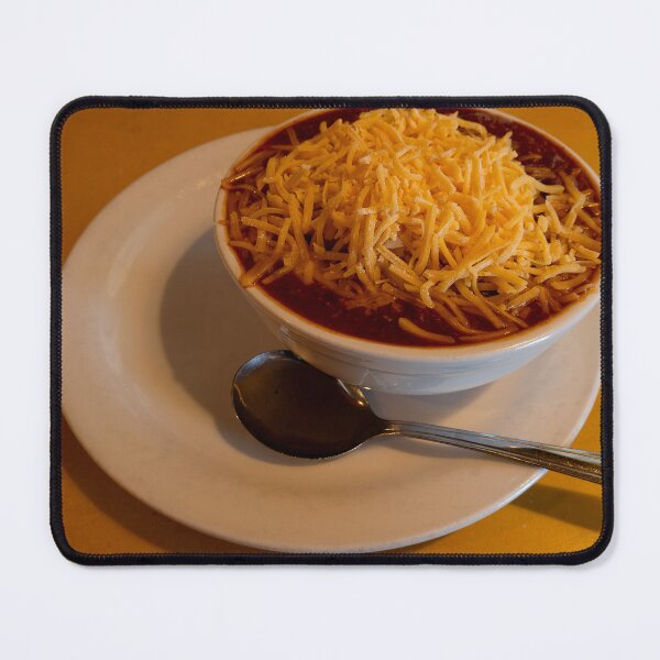 Item preview, Close up of bowl of chili with plate and spoon designed and sold by lisavonbiela.