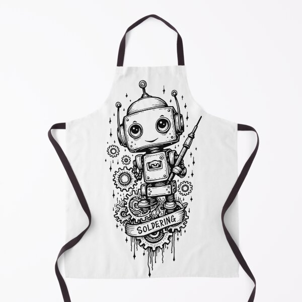 Item preview, Whimsical Robot Tattoo Flash - Tech Enthusiast Emblem designed and sold by Qubivibe.