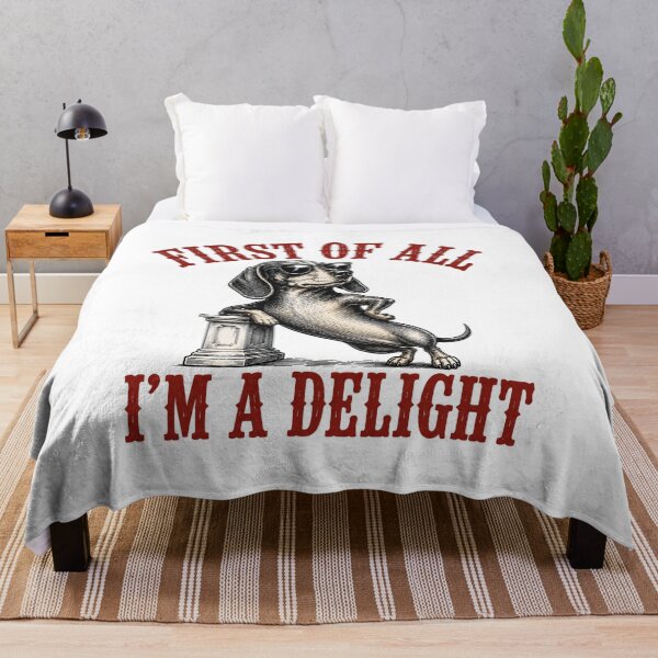 Item preview, First of All I’m a Delight Funny Dachshund Dog Lover Sarcastic Humor designed and sold by 76Valeria.