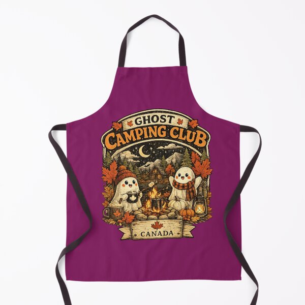 Item preview, Ghost Camping Club Canada Halloween Cute Ghost Autumn Campfire Vintage designed and sold by mocci10.