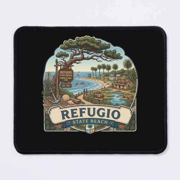 Item preview, Refugio State Beach California Pioneer Palm Cove Emblem designed and sold by LittleArij.