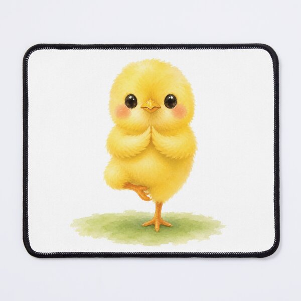 Item preview, Tree Pose Chick Yoga Watercolor Print designed and sold by YogiAnimalArt.