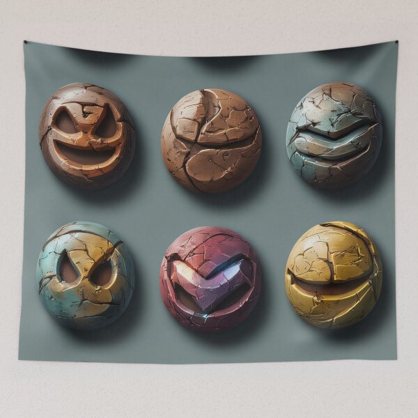 Item preview, Collection of faceted stones with different expressions designed and sold by Mianku | Für das Leben.