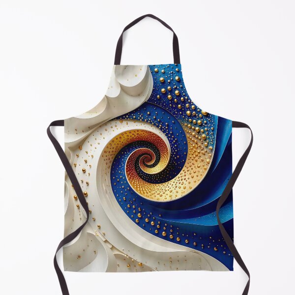 Item preview, Abstract Spiral of Colors in Blue Gold and White designed and sold by Vicky Brago-Mitchell®.